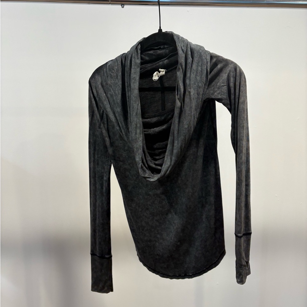 We The Free Charcoal Cowl Neck Sweater